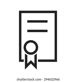 Certificate, degree, diploma, achievement icon vector image. Can also be used for education, academics and science. Suitable for use on web apps, mobile apps, and print media.