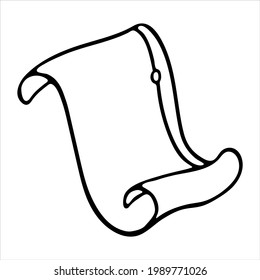 Certificate degree, Diploma hand drawn outline doodle icon. Vector for print, web, mobile, and infographics isolated on white background