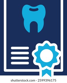 Certificate Dentist Icon Element For Design