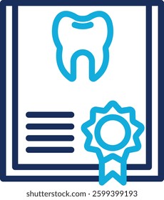 Certificate Dentist Icon Element For Design