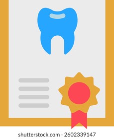 Certificate Dentist Icon Element For Design
