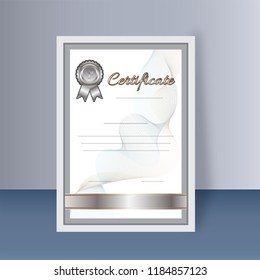 Certificate design with abstract wavy pattern and space of your text.