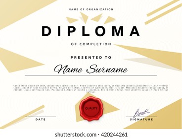Certificate design border frame. Template  achievement diplom.  Premium paper present guilloche 