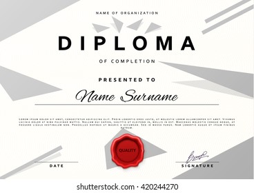 Certificate design border frame. Template  achievement diplom.  Premium paper present guilloche 