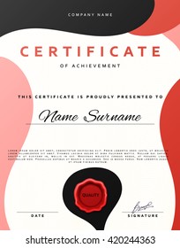 Certificate design border frame. Template  achievement diplom.  Premium paper present guilloche 