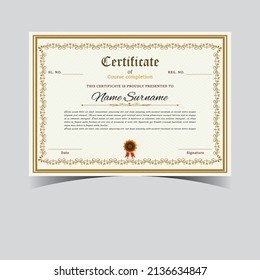 DISEÑO DE CERTIFICADOS POR FORMA Y ORNAMENTO
