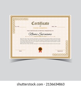 CERTIFICATE DESIGN BY SHAPE AND ORNAMENT