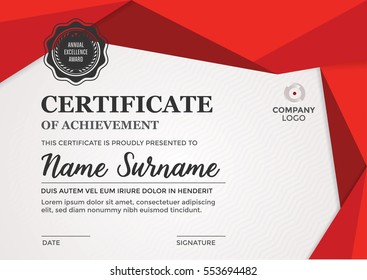 Certificate with Red Seal - Vectorjunky - Free Vectors, Icons, Logos ...