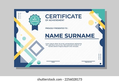 Certificate Design Flat Modern Template