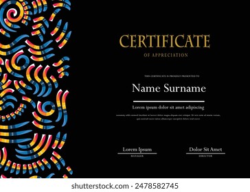 Certificado Diseño Plano Moderno Plantilla