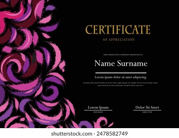 Certificado Diseño Plano Moderno Plantilla