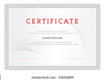 Certificate. Design Gray. 