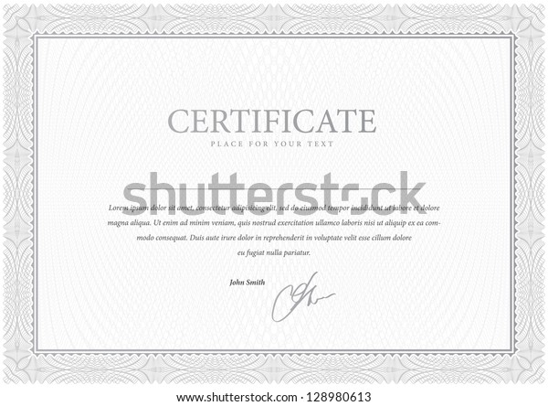 Certificate. Design Gray. Vector pattern that is\
used in currency and\
diplomas
