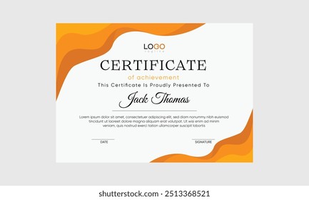 certificate design inspiration vector. certificate design vector. Inspirational design