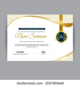 certificate design with luxury and modern certificate award design template pattern. diploma,Vector illustration