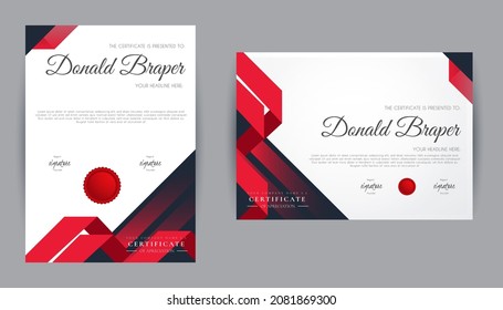 certificate design with luxury and modern certificate award design template pattern. diploma, Vector illustration 