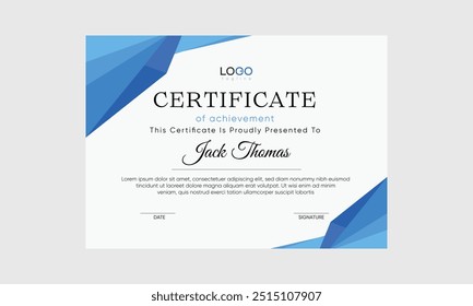 certificate design. modern elegant certificate template vector
