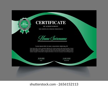 diseño de certificado Plantilla de diseño de certificado exclusivo moderno