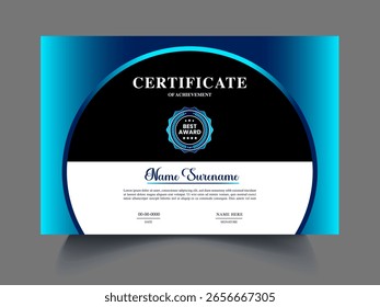 diseño de certificado Plantilla de diseño de certificado exclusivo moderno