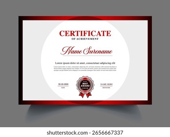 modelo de design de certificado exclusivo moderno