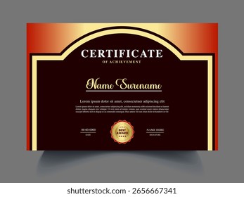 diseño de certificado Plantilla de diseño de certificado exclusivo moderno