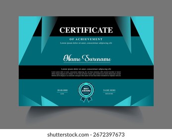 Certificado de diseño Nuevo concepto de Plantilla limpia