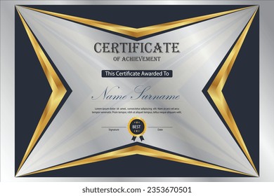 certificate design new professional for all academic activities 