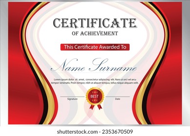 certificate design new professional for all academic activities 