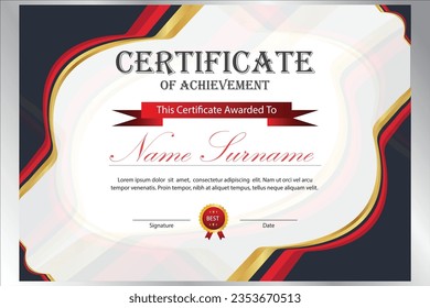 certificate design new professional for all academic activities 