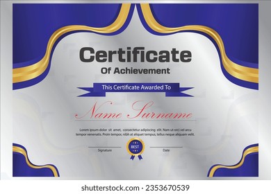 certificate design new professional for all academic activities 