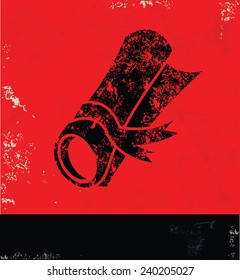 Certificate design on red background,grunge vector