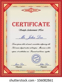 Certificate design with ornamental frame and place for Your custom text