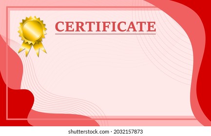 diseño de certificado, certificado rojo, diseño de certificado en blanco