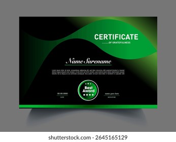 Certificate design sample for create professional certificate