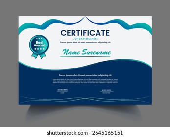 Certificate design sample for create professional certificate