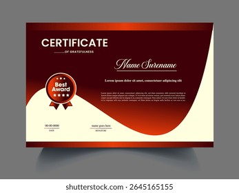 Certificate design sample for create professional certificate