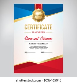 Certificate design, for sports achievements