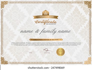 Certificate Design Template. 