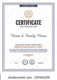 Certificate design template 