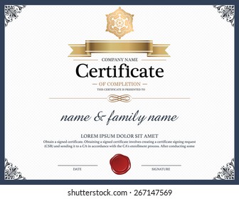 Certificate Design Template. 
