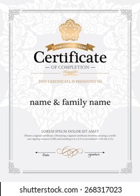 modelo de design de certificado.