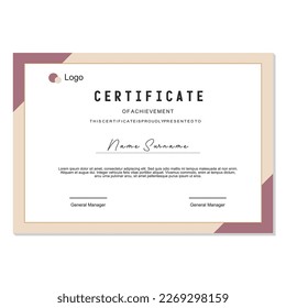 Certificate design template with abstract background