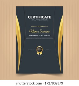 Certificate design template, Abstract premium certificate of achievement