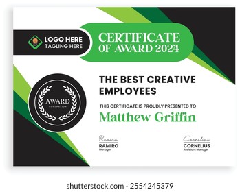 Certificate design template Banner Vector For editing, Achievement success certificate