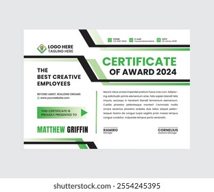 Certificate design template Banner Vector For editing, Achievement success certificate