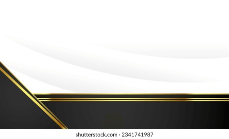 certificate design template with black and gold lines