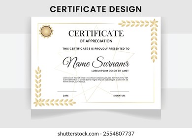 certificate design template and Colorful  certificate design with luxury and modern certificate award design template pattern
