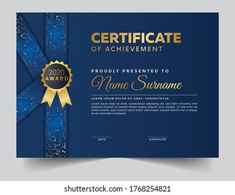 Certificate Design Template Geometric Shapes Stock Vector (Royalty Free ...