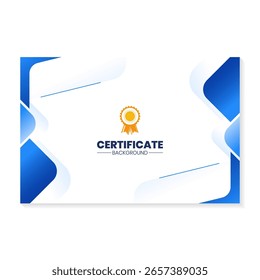 Plantilla de diseño de certificado con fondo de gradiente verde