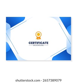Certificate design template with green gradient background